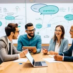 Home 10 협업형 교육의 효과를 높이는 방법 - The Magic of Learning Together: Diverse Minds Connecting**
"A vibrant and diverse group of five indi...